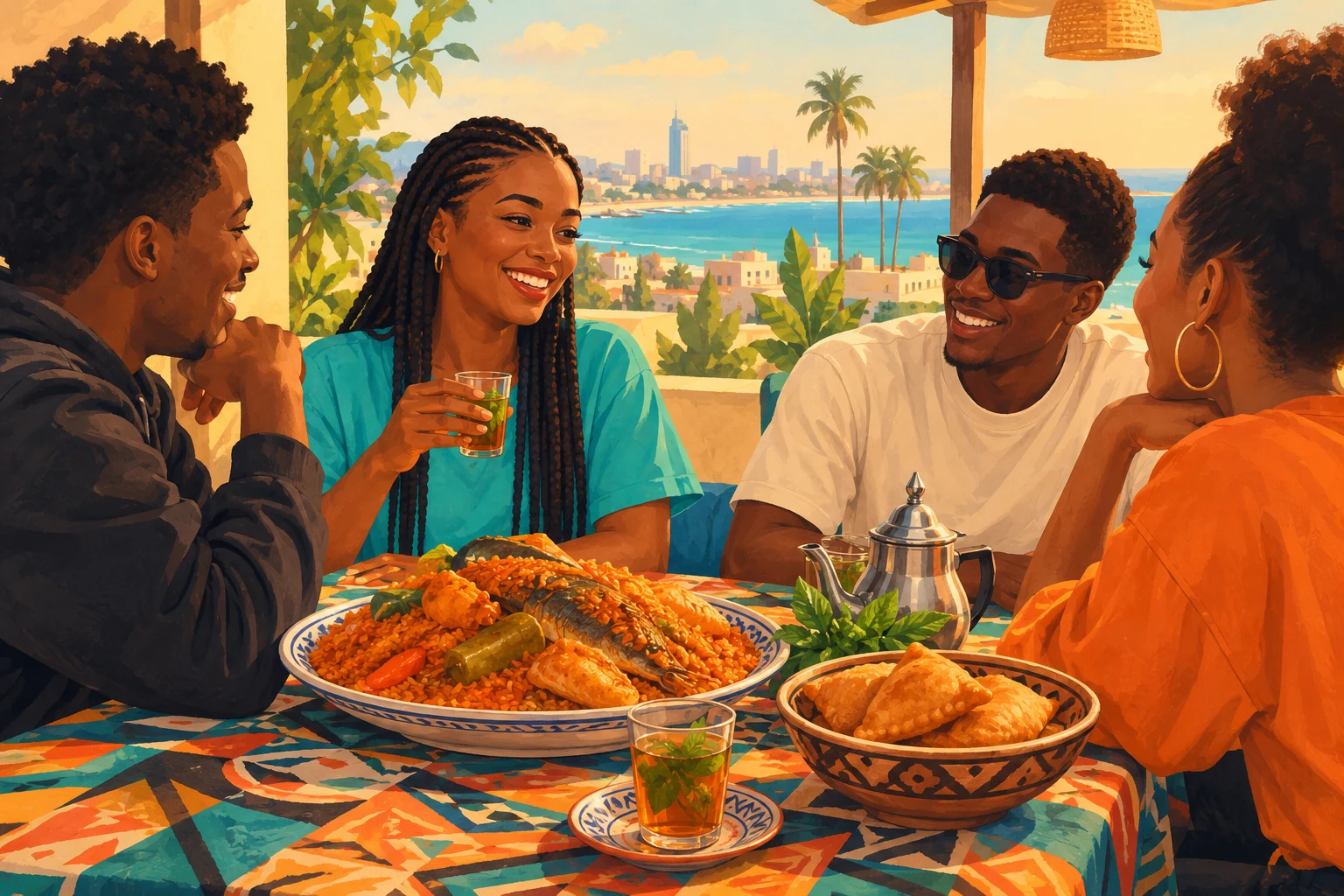 Un repas partagé entre amis